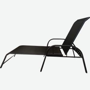 Шезлонг GIARDINO CLUB 180х65х97см, черный, текстилен, Арт. MU2086