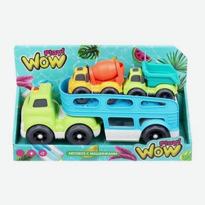 Игровой набор для песка автовоз с машинкой свет звук Wowplay!