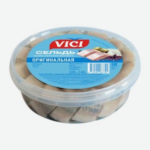 Сельдь филе кусочками в масле оригинальная Vici 200г