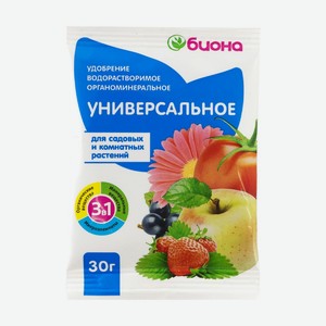 Удобрение водорастворимое, Биона, 30 г, в ассортименте