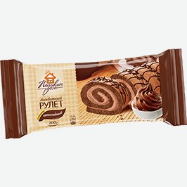 Рулет Пышкин Дом, Шоколадный, Бисквитный, 200 Г