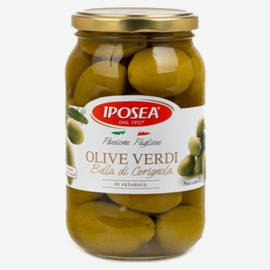 Оливки Iposea Bella di Cerignola с косточкой Италия, 530 г