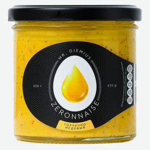 Соус кулинарный на основе растительных масел Mr. Djemius Zero Горчично-медовый без добавления сахара охлажденный, 270 г
