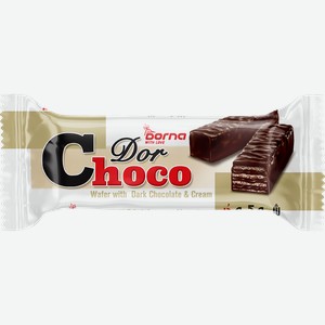 Вафли DORNA Dor Choco с какао-кремом, глазированные, 50г