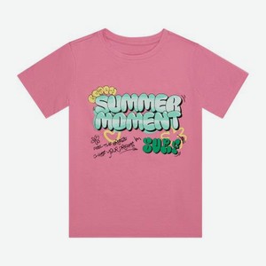 Футболка для девочек розовая р.110-116 Uno Mina в ассортименте