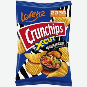 Чипсы картофельные Crunchips Lorenz Рифленые X-Cut Чакалака 130 г
