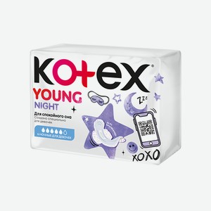 Прокладки Kotex Ночные для девочек (Young Night) 6 шт.
