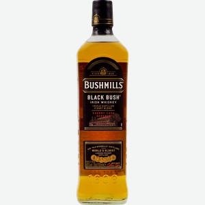 Виски BUSHMILLS Бушмиллз Блэк Буш купажированный 40%, 0.7л