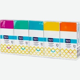 Носовые платочки двухслойные Bella №1 Classic, 10 шт