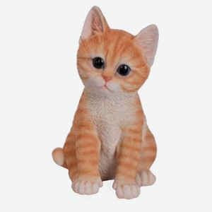 Фигурка декоративная садовая Котенок рыжий, 1 шт