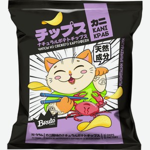 Чипсы Bruto из натурального картофеля со вкусом краба, 70г