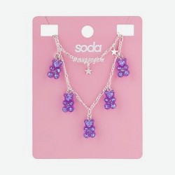 Ожерелье PURPLE BEARS #sugargem