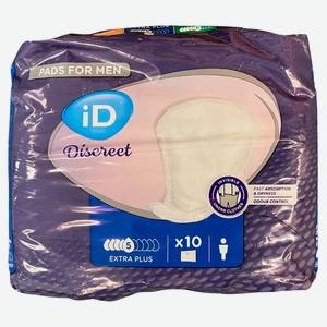 Прокладки урологические впитывающие id for men Extra plus, 10 шт