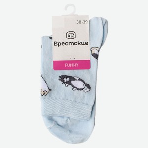 Носки женские «Брестские» голубые Беларусь, р 25