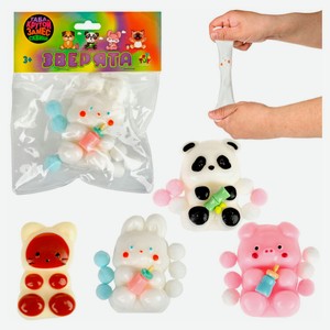 Игрушка-антистресс 1TOY Крутой замес Таба сквиш звери, 1 шт в ассортименте