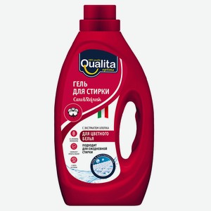 Гель для стирки цветного белья с экстрактом хлопка Qualita, 1 л