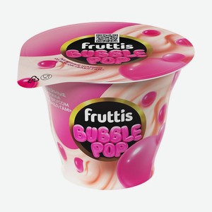 Продукт йогуртный  Bubble Pop , fruttis, 180 г, БЗМЖ, 4,4%, бабл-гам