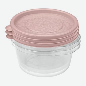 Набор контейнеров Бытпласт с декором Глициния 3шт 750мл в ассортименте