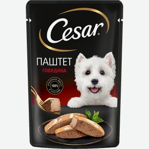 Корм влажный для взрослых собак CESAR Паштет с говядиной, 80г