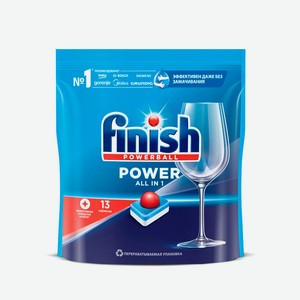 Таблетки для посудомоечных машин Finish All in 1 Max 13 шт