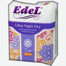 Гигиенические Прокладки Эдель, Ультра Драй Найт, 7 Шт.
