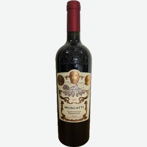Вино Moscatti Sangiovese Primitivo красное полусухое выдержанное 13.5% 0.75л, 750 мл