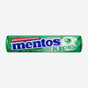 Жевательная резинка Mentos Pure Fresh со вкусом мяты, 15.5г, 15 г