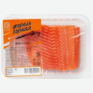 Форель Форель горная филе с кожей охлажденная, 300г, 300 г