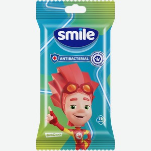 Салфетки влажные Smile Фиксики детские 15шт