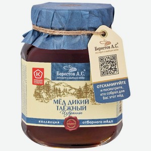 Мёд Берестов А.С. Избранное Дикий таёжный цветочный полифлорный, 500г