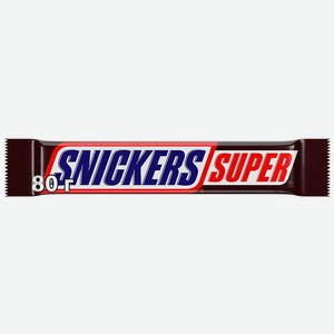 Батончик шоколадный Snickers Super с карамелью, арахисом и н