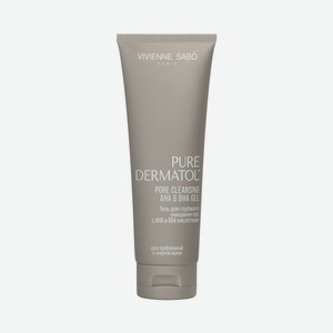 Гель для глубокого очищения пор c AHA и BHA кислотами Vivienne Sabo Pure Dermatol' 120мл