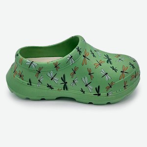 Галоши женские InExtenso зеленые со стрекозами, р. 36/37-40/41