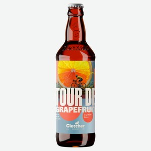Пивной напиток Gletcher Tour de Grapefruit со вкусом грейпфрута 5,4%, 0,5 л