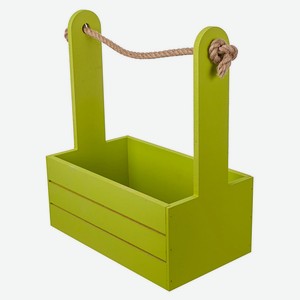 Корзина-ящик декоративный деревянный «Азалия Декор» дерево фисташковая для цветов и подарков, 25х15х30 см