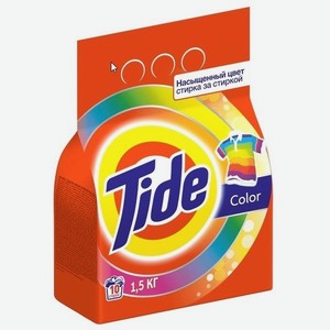 ПОРОШОК СТИР. ТАЙД АВТОМАТ КОЛОР 1.5КГ. Цена указана по карте  Премия . Цена без карты 349,98 руб
