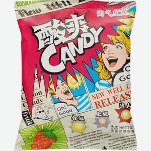 Леденцы WOW Shun long кислые со вкусом клубники, 20г