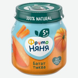 Пюре ФрутоНяня из батата с тыквой с 6мес 110г, 110 г
