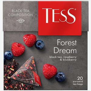 Чай черный Tess Forest Dream в пирамидках 20х1.8г, 20 шт
