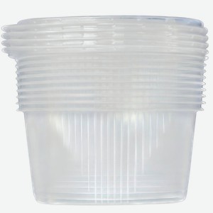 Комплект контейнеров прямоугольных с крышкой 200мл, 10шт., 10 шт