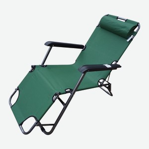 Шезлонг Green Way 153х60х78 см Арт.SY-008G (серый/бежевый)