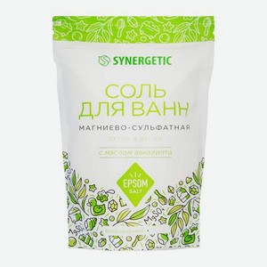 Морская соль для ванн с маслом эвкалипта Synergetic 1кг