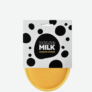 DOLCE MILK Губка массажная для душа Massage Sponge, Желтая, 1 шт