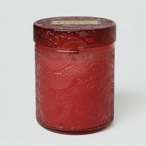 FENVIK Ароматическая свеча с ароматом Шафран, Амбра, Кедр / деревянный фитиль, 1 шт.