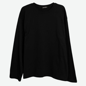 Джемпер (лонгслив) мужской M-3-BLACK Р. 48, чёрный, 100% хло