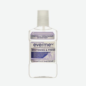 Ополаскиватель для полости рта Evermex Whitening & Fresh двойная мята 250мл