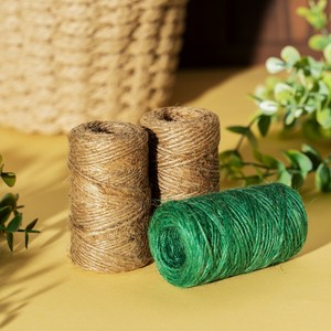 Верёвка джутовая, GreenArt, 36 м, 3 шт. (2 бежевые, 1 зелёная)