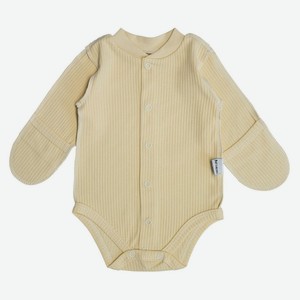 Боди для новорожденных «Амелли» бежевое, размер 56