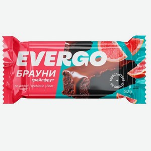 Пирожное Evergo Брауни Грейпфрут протеиновое глазированное, 50г, 50 г