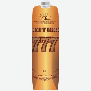 Вино ординарное ПОРТ ВИН 777 12,5-14,5% БЕЛ. П/СЛ. Т/ПАК. 1Л